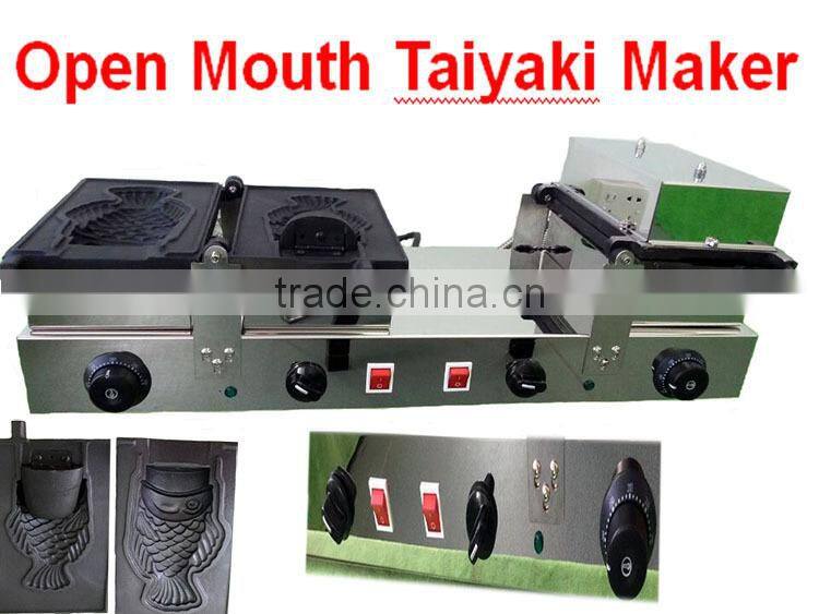 Commercial Waffle Maker Korea Taiyaki Big fish shape cake baker for sale