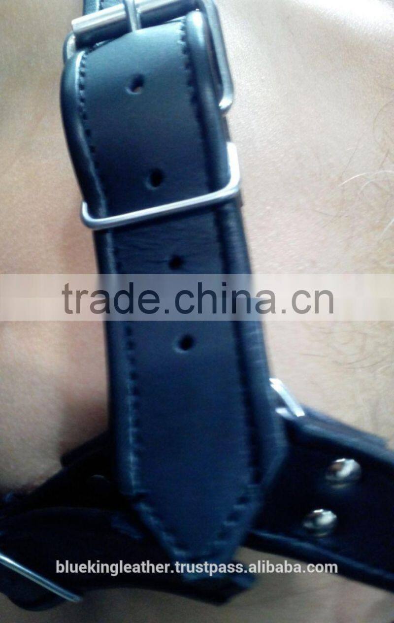 New Cowhide Napa Leather Men's HARNESS Colorful Edges GAY FETISH