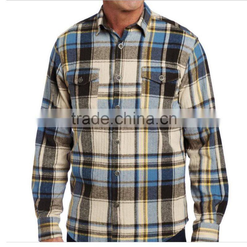 100% Cotton Casual Shirt With top quality Cotton plaid flannel Jacket Egyptian Cotton Long Sleeve Shirt