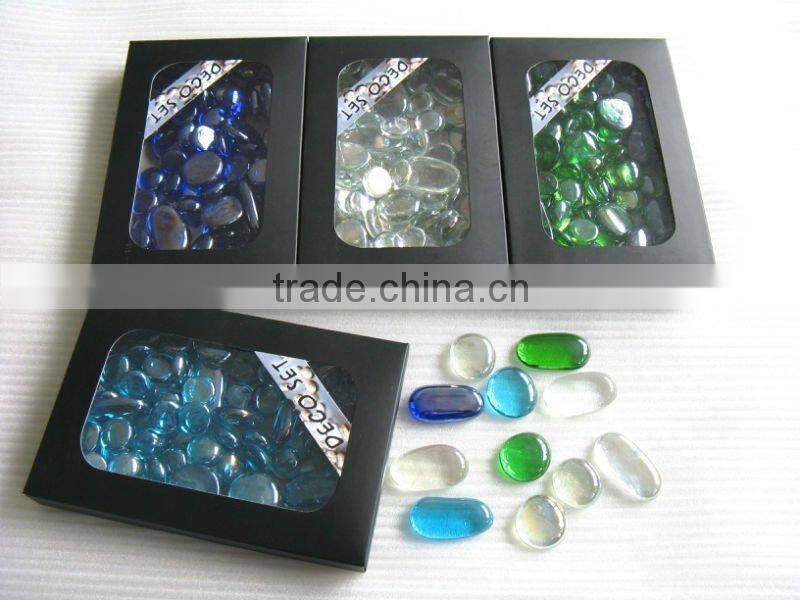 circle glass gems, flat glass gems, clear, solid glass gems