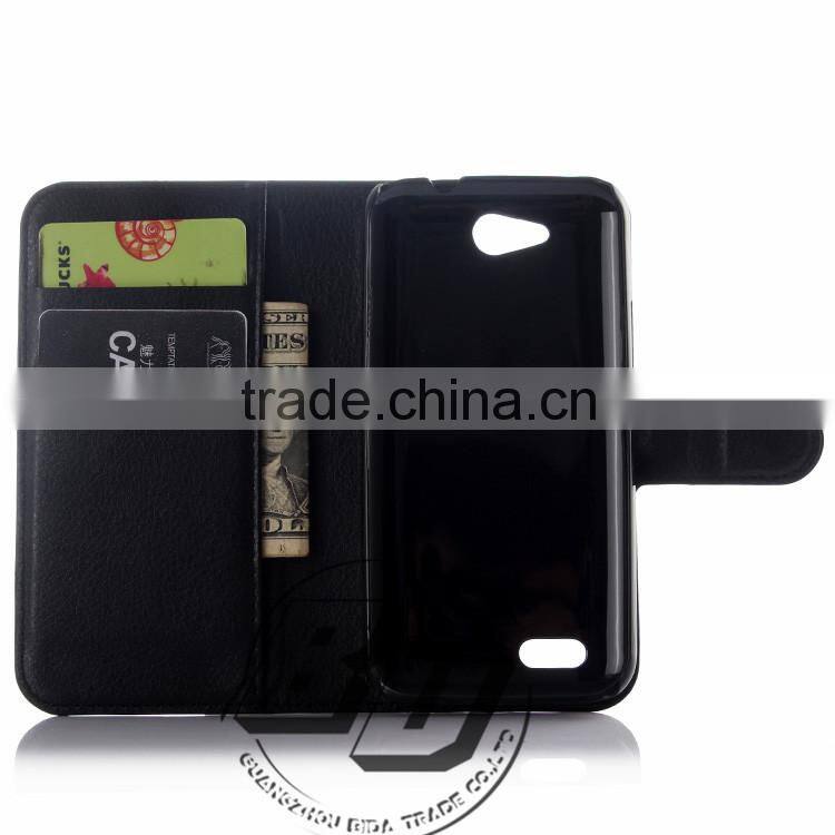 Fashionable Popular Flip wallet leather case with card slots For ZTE Blade Q Lux 4G fast delivery