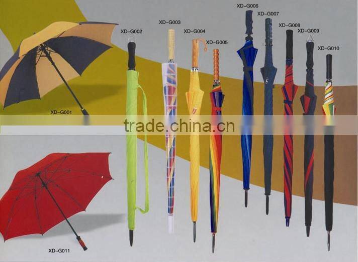 23"x8ribs straight golf umbrella with sleeve for promotion