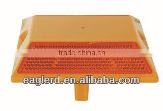 Square white plastic road studs