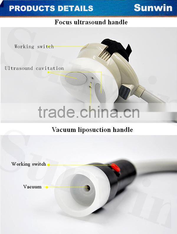 (SW-255F)2014 hot sale! focus ultrasonic keyword cavitation slimming device