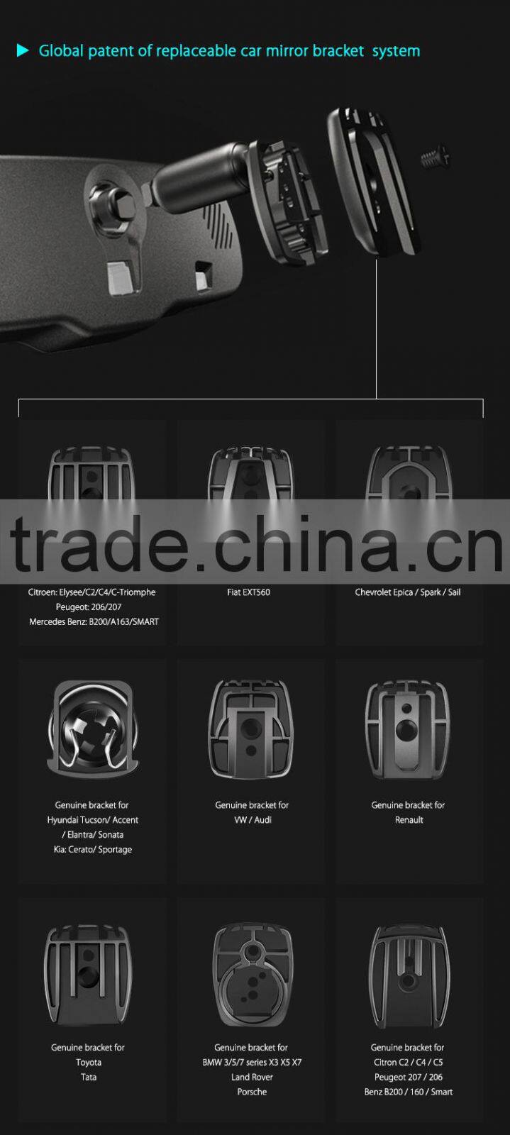 Germid lcd monitor with av input motorized roof monitor frameless lcd monitor