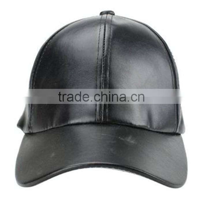 American Style Custom Plain Sport Hats Leather Baseball Cap