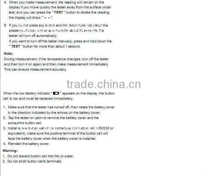 Digital LCD Coating Thickness Gauge Car Painting Thickness Tester Paint Thickness Meter