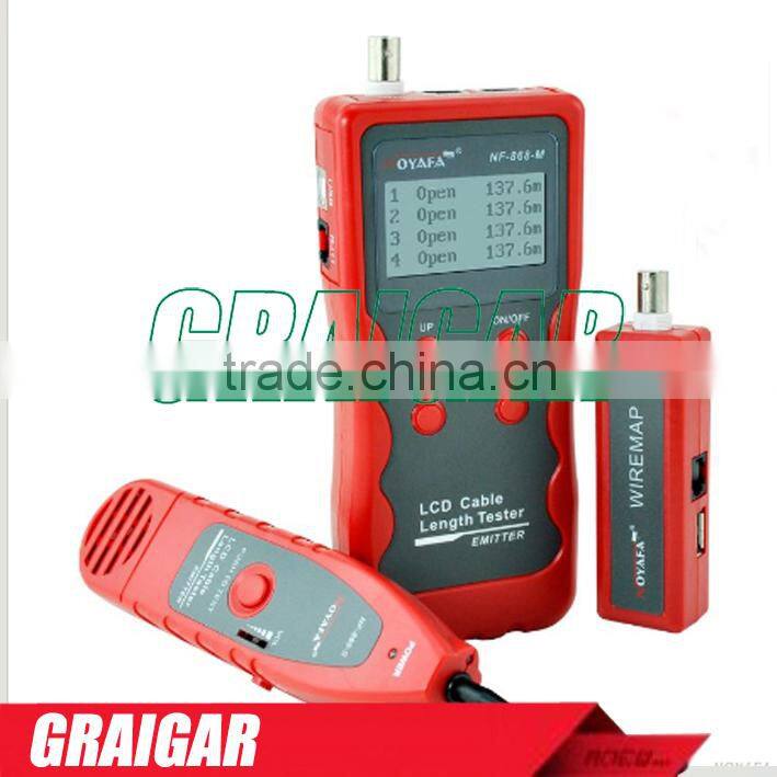 NOYAFA NF-868A multifunction Troubleshooter Length Tester Phone Network LAN USB Coaxial Cable Troubleshooter Length Tester Red