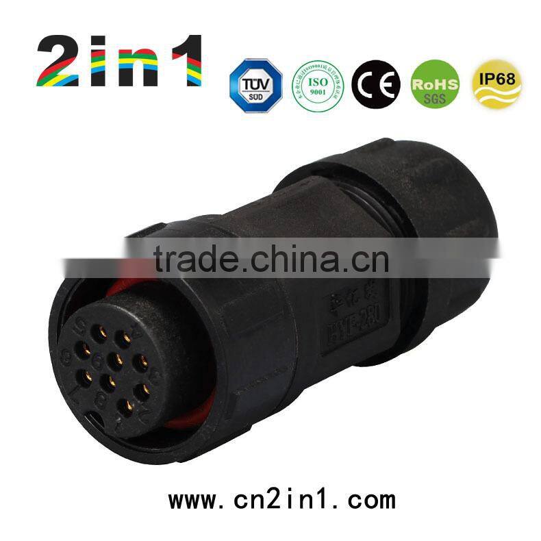 SK19-9P IP67 Soldering Electric Cable Wire Waterproof Connector