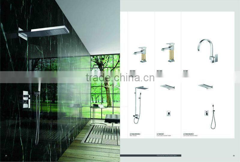 new design brass bathroom faucet mixer chrome and gold plating ACG1004