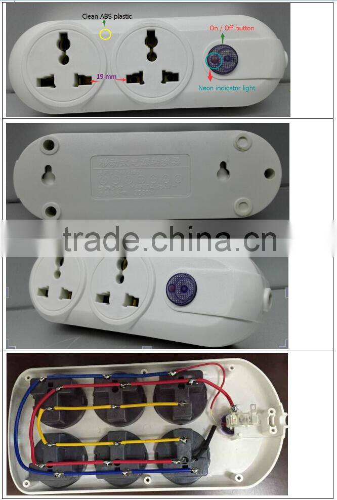 250V high quality universal power strip