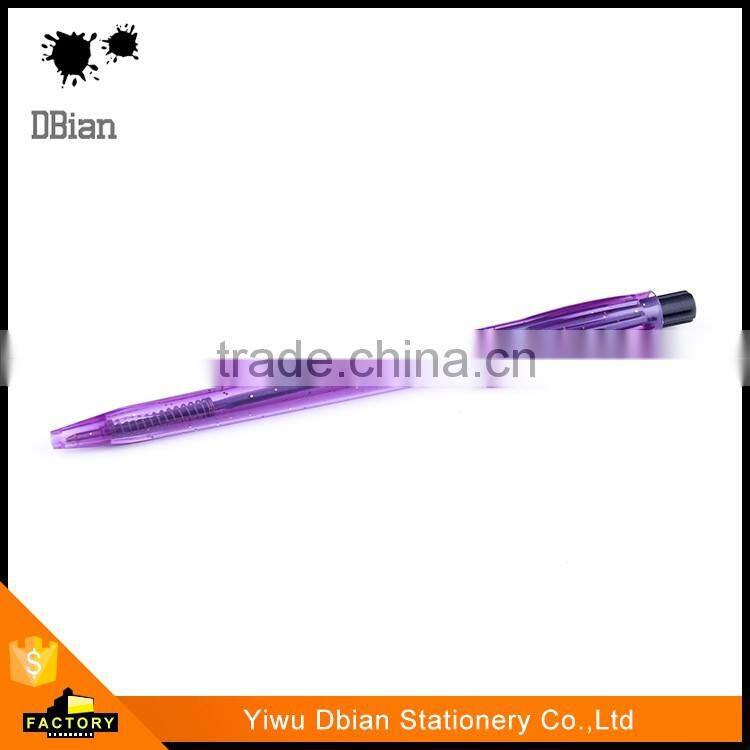 2016 fashionable plastic slogan ball pen with competitive price