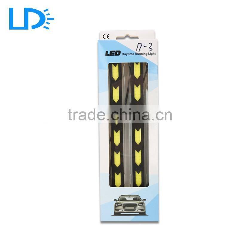Universal car accessories 100% waterproof drl led cob slim daytime running light