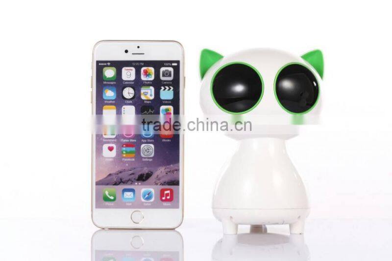 2015 Portable Cute cat design mini usb speaker for computer and cellphone