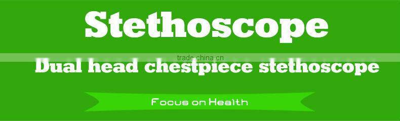 2015 New type diagnostic dual head chestpiece stethoscope with unique design for physicians use
