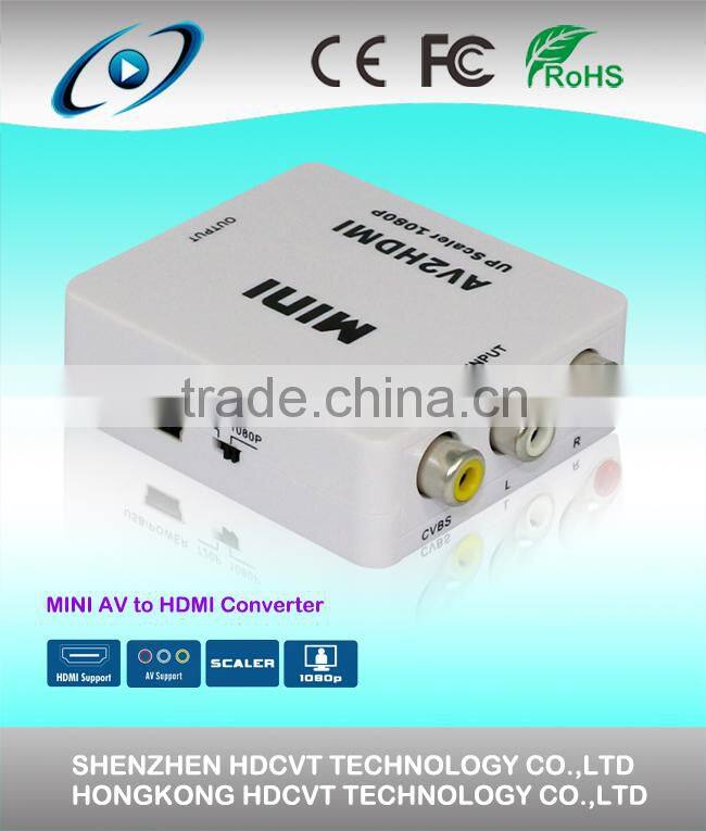 Top quality 1080P MINI CVBS to HDMI converter