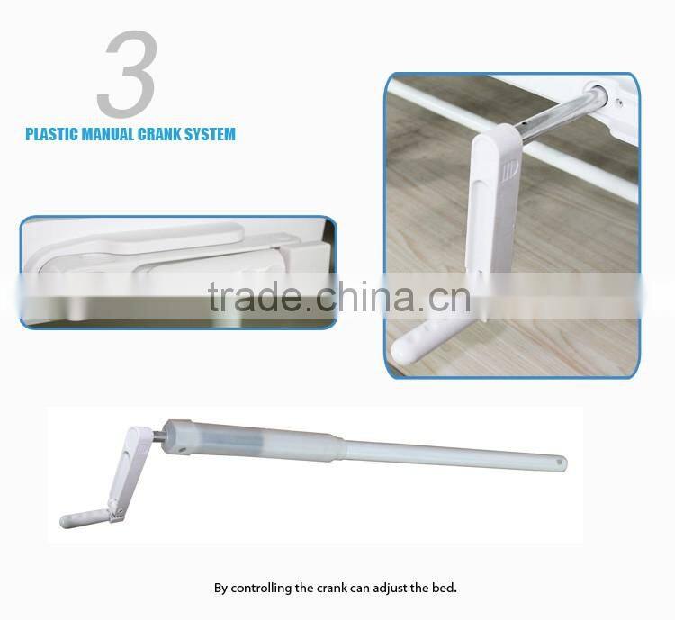 2 cranks manual patient hospital medical bed for home