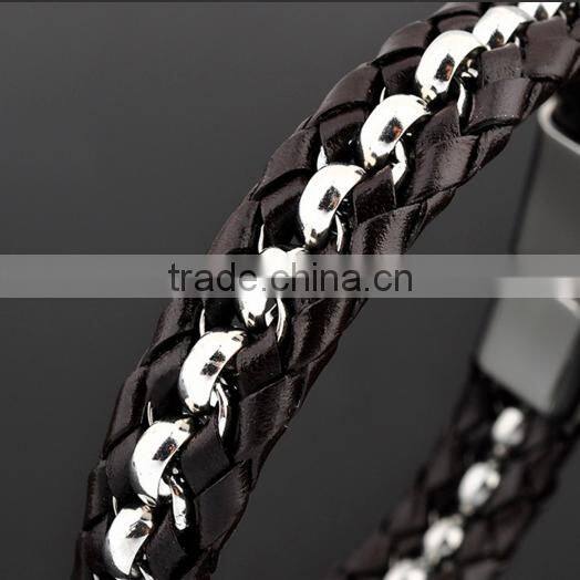 China Online Shopping Men'S Woven Leather Bracelets