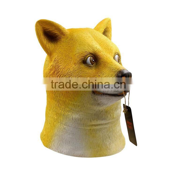 Wholesale masquerade latex dog head mask for Halloween