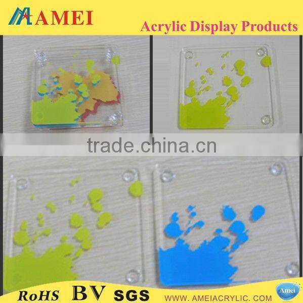 Different Style acrylic coasters with inserts