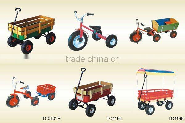 Green Kid's Toy Tricycle with trailer TC0101D