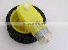 plastic gear motor with rubber wheel 3v