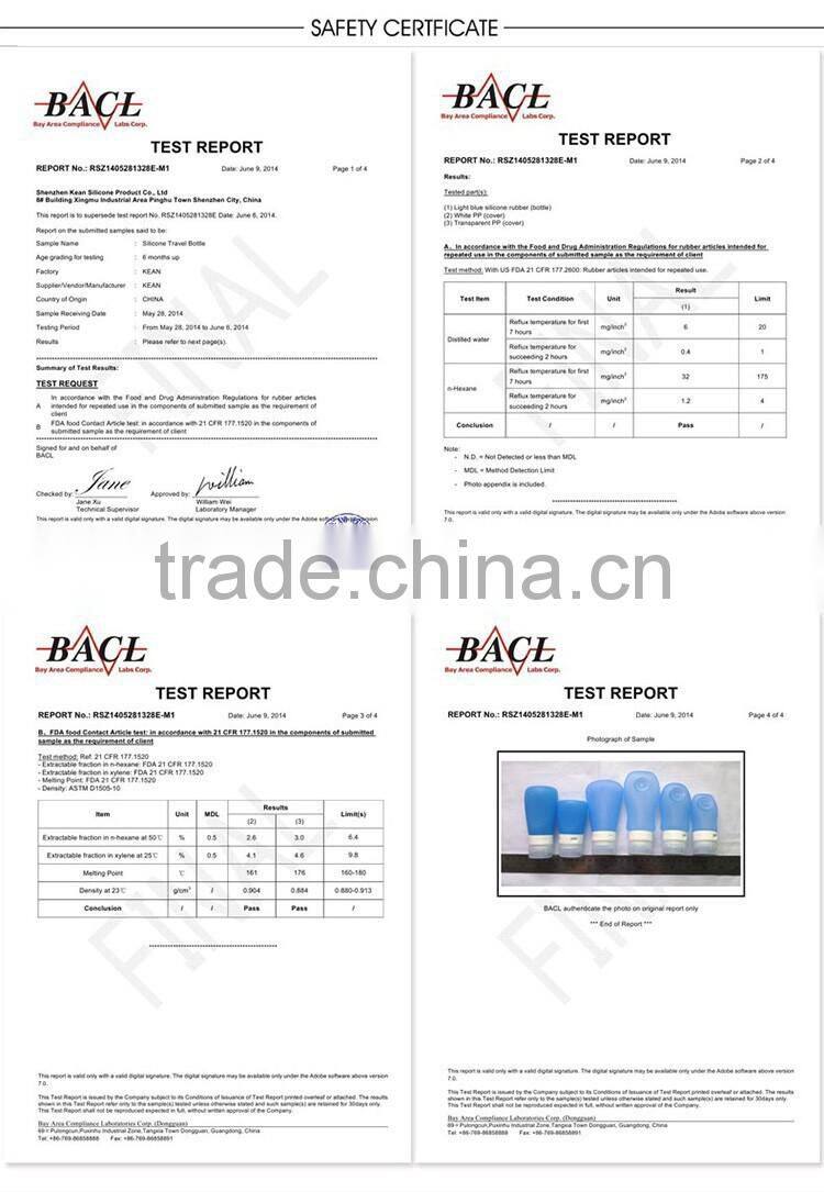 2017 TSA Approved Best Travel Kit Silicone Travel Shampoo Bottles