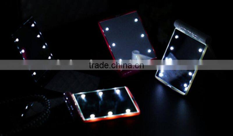 Led Lighted Compact Travel Makeup Mirror