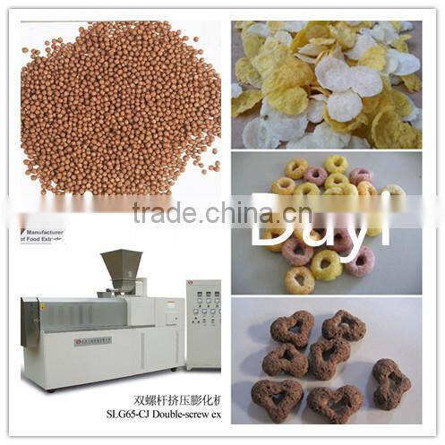 Extruded Corn Flakes Processing Line Breakfast Cereals Making Machine