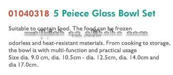 glass bowls set/5 01040156