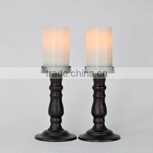 Ivory Flameless Pillar Candles with Timers