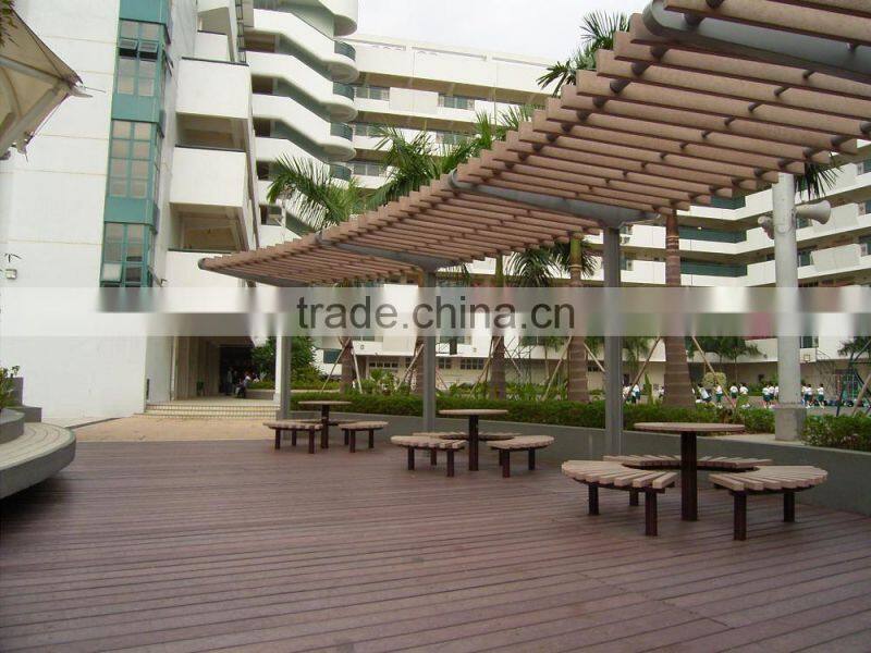 Outside comfortable eco-friendly wpc garden pergola for garden