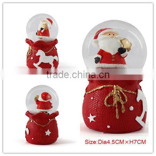 Resin snow globe souvenir snow globe with bag base