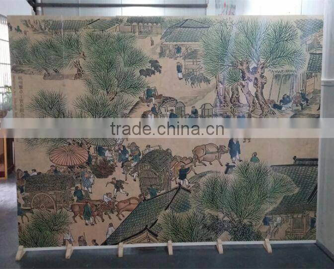 Personalized Solid Wood Folding Screen UV printing on wood Home Decoration Birch Screen
