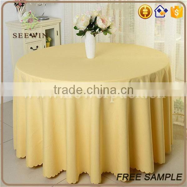 plain polyester round table cloth for home/wedding