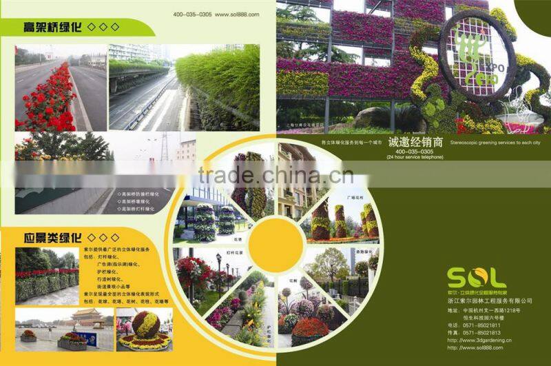 Plastic Vertical Wall Planter, Hanging Wall Grow Bags With Pocket SL-XQ5057 GREEN WALL POTS