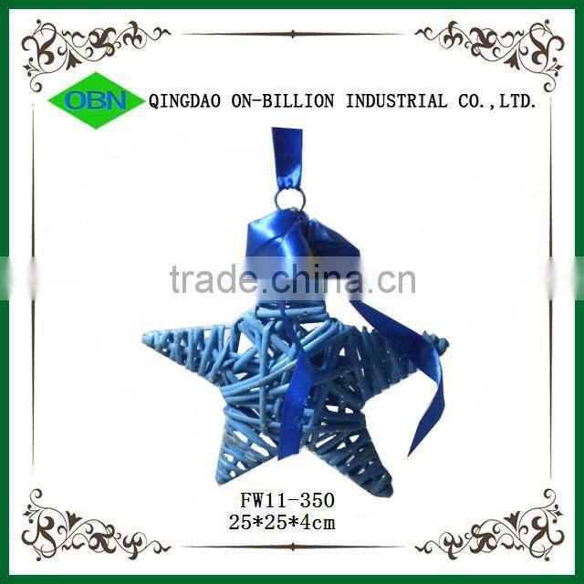 Wholesale christmas tree ornament wicker star festival decorations