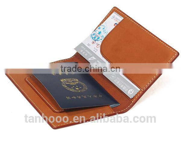 Leather passport wallet card holder with multifunction large capacity wholesale