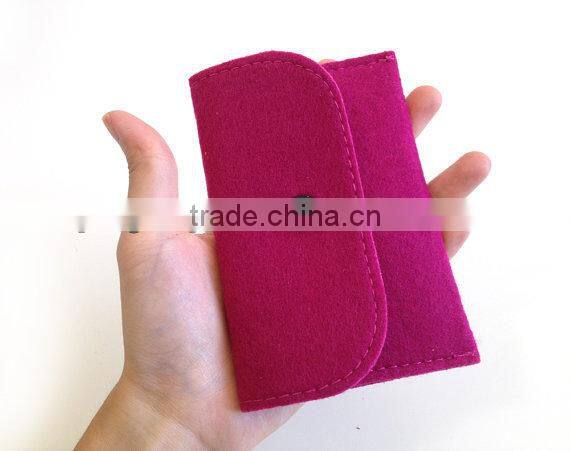 hot new product 2017 wholesale pure Handmade felt Card Holder/Sleeve for credit card made in China