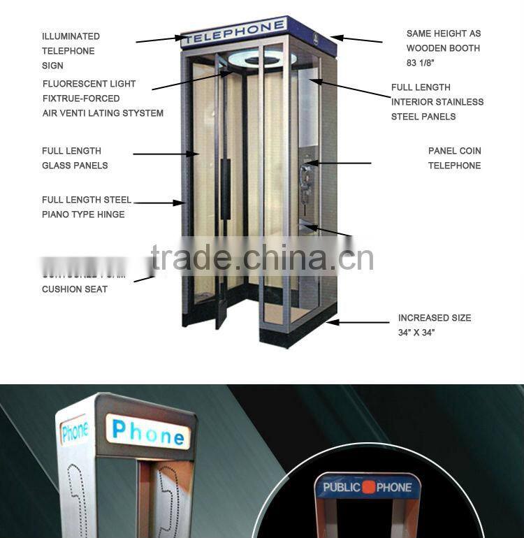 Free standing waterproof public london phone booth stand for sale