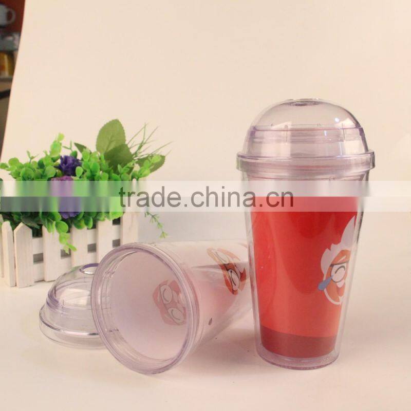 PS double wall 450ml color changing tumbler with oem design