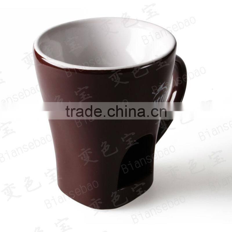 New Glazed Ceramic Mini Chocolate Fondue Set With Forks