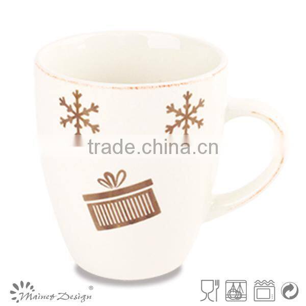 ceramic christmas mug,porcelain coffee mug,11 oz ceramic mug