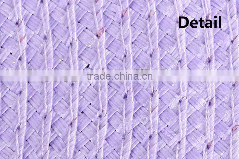 plastic woven round purple placemat