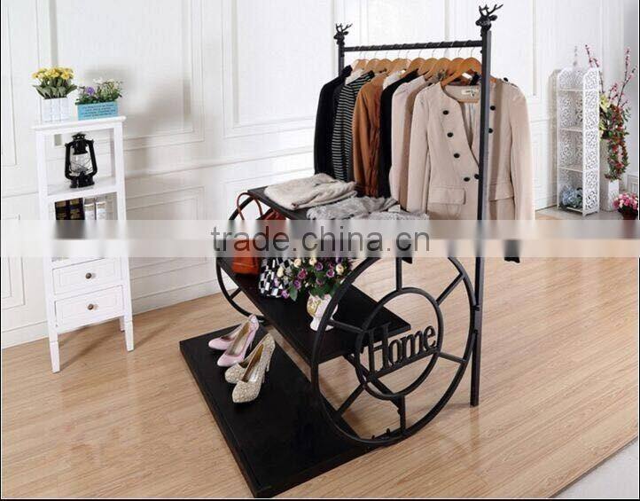 Fashion metal floorstanding Multilayer clothing rack
