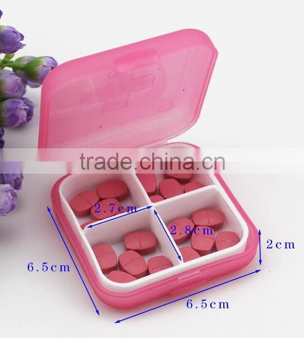 Hot 4 Compartment Pill Box Organizer Medicine Holder Storage