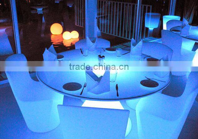 led wedding table and chair decorate led table