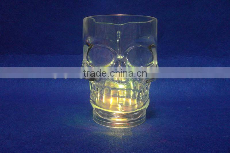 LED RBG flashing plastic acrylic skull cup mug Halloween party decorations