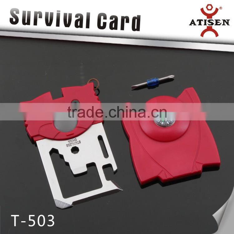 New Design Army Multi Tool Survival Card with Compass
