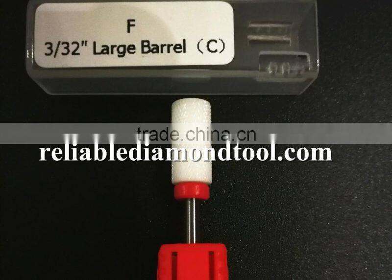 Type Fine shank diameter 2.35mm Ceramic Burr For Nail 1 Piece Huaxing large barrel